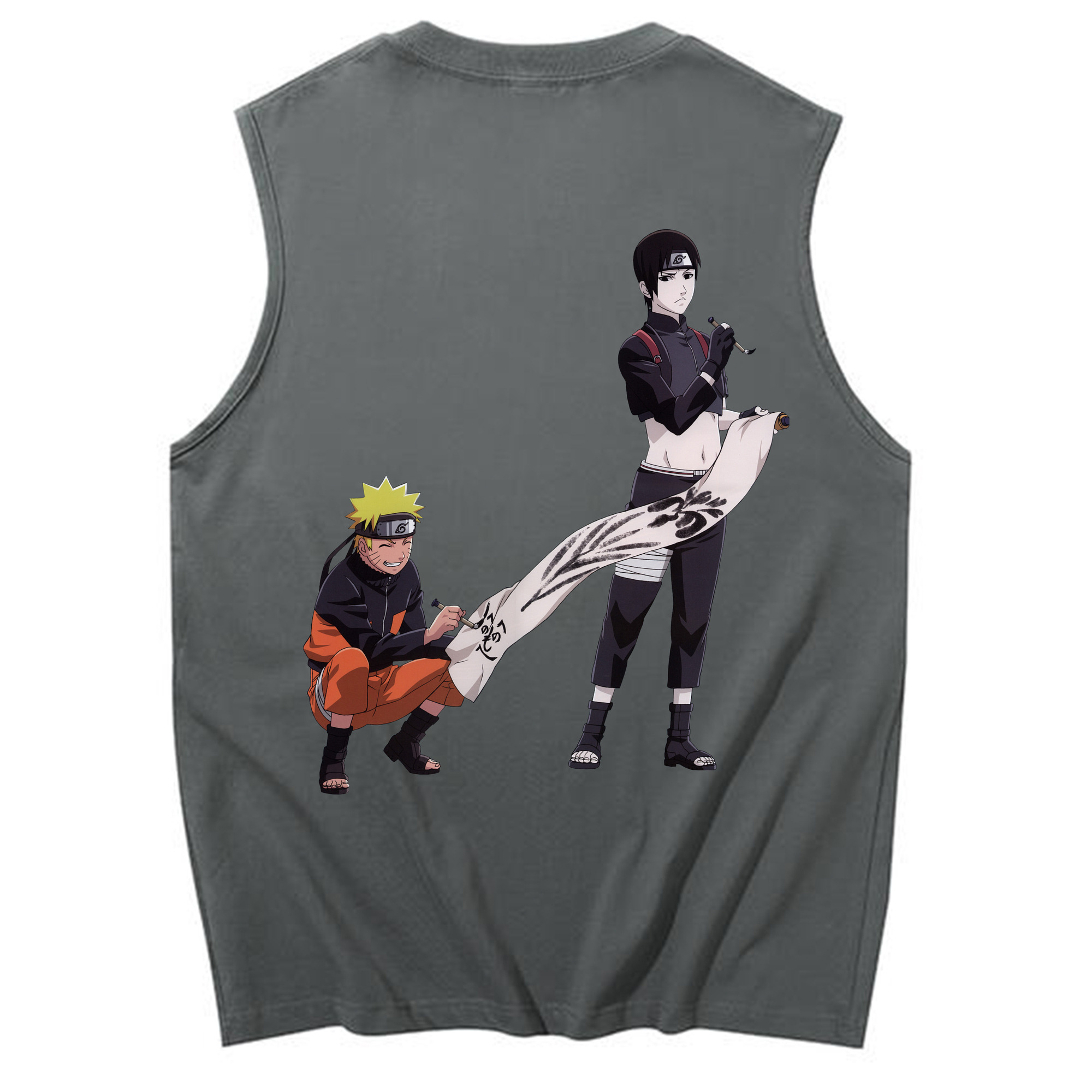 （画像用） NARUTO -ナルト- うずまき ナルト Uzumaki Naruto コットン100％タンクトップ（背面プリント）